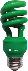 CFL Compact Fluorescent Green Light Bulbs Colored Light Bulb, T2 Spiral, 13W (60 - Picture 1 of 12