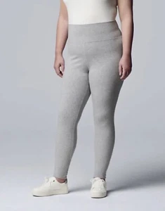 Simply Vera Wang High Rise Cotton Leggings Gray 2X - Picture 1 of 1