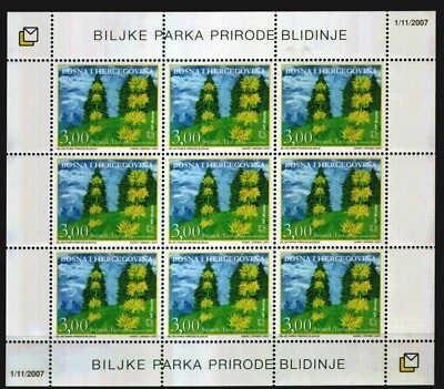 066 Bosnia Croacia 2007 - Flora - Plantas - Mini hoja MNH Foto 1 de 2