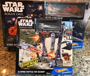 Set Of 2 Star Wars Rougue One Star Destroyer Assault & U-Wing Battle On Scarif - Picture 1 of 5