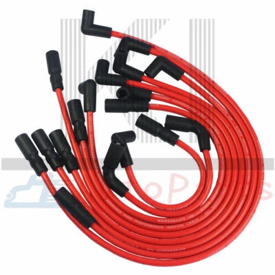 RED 8MM Spark Plug Wires Set For 1995-2001 GMC SONOMA JIMMY SAFARI VORTEC 4.3L - Image 1 of 4