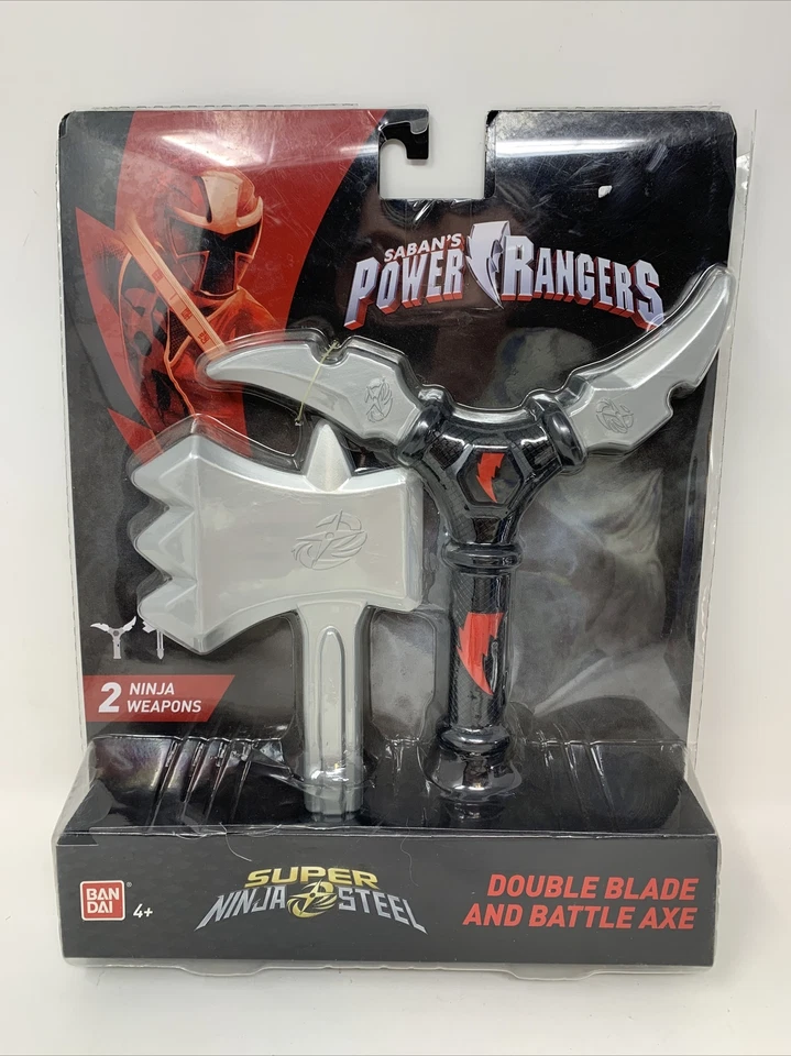 Sabans Power Rangers Ninja Steel Training Gear Double Blade Battle Axe Toy Prop