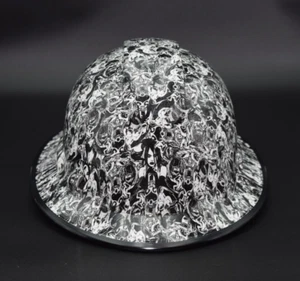 Custom Wide Brim Hard Hat Hydro Dipped Goth Princess w/Brim Guard - Picture 1 of 4