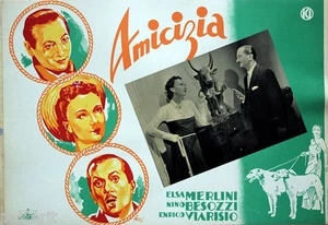 fotobusta film AMICIZIA Elsa Merlini Enrico Viarisio Nino Besozzi 1938 BIAZZI - Imagen 1 de 1