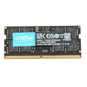 New Crucial 16GB DDR5 5600MHz PC5-44800 SODIMM Laptop Memory Ram CT16G56C46S5 - Picture 1 of 4