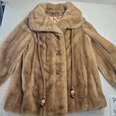 Chaqueta de abrigo de piel sintética vintage años 70 SEARS para mujer  Foto 1 de 4