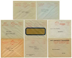 NORWAY 1930s 8 ITEMS ADVERTISING COMMERCIAL METER FRANKINGS on ENVELOPES - Picture 1 of 7