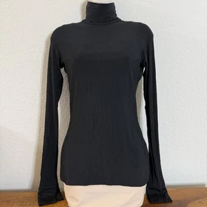 NEU Donna Karan NY Langarmshirt mit Stehkragen Stretch Viskose hochgeschlossen Damen S - Bild 1 von 6