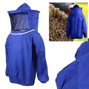 Traje de apicultura chaqueta de apicultura gorro de velo bata equipo de protección azul 1 pieza - Imagen 1 de 11