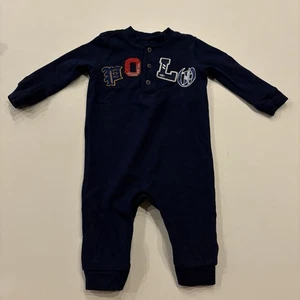 Nuevo con etiquetas Polo Ralph Lauren Azul Marino Bebés Niños 6 Meses Algodón Malla Polo Mono - Imagen 1 de 7