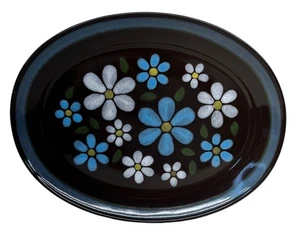 Metlox Vernonware MCM Vernon Ware Pacific Blue Daisy Oval Serving Platter - Picture 1 of 6