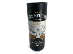 Wackelgäser Wackelglas der Klügere kippt nach im 2er Set Whisky Rum Tumbler - Bild 1 von 7