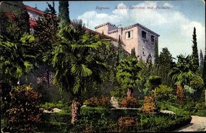 Ak Ragusa Dubrovnik Kroatien, Schloss Lacroma, Palmen, Gartenanlage - 4883342 - Picture 1 of 2