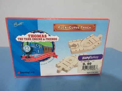 Tren Thomas 2 piezas Clickity Clack Flexi-Curve Track 1996 ferrocarril de madera Foto 1 de 3