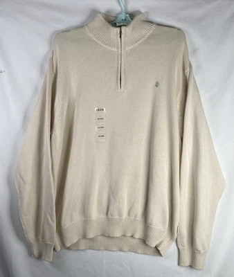 Suéter Pullover IZOD Para Hombres 1/4 Cremallera XXL 100% Algodón Marfil Golf Informal Usado en Excelente Condición Dadcorp Foto 1 de 4