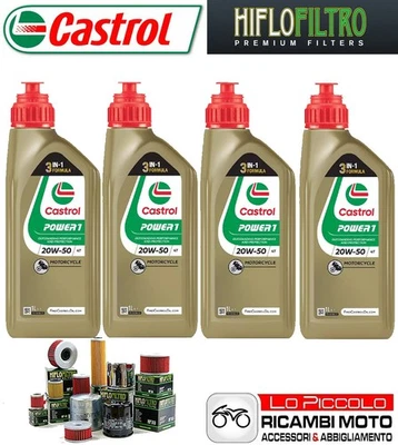 Tagliando 4 OLIO [CASTROL] POWER1 20w50 + FILTRO Honda GL 1100 GOLDWING 1983 Foto 1 de 4