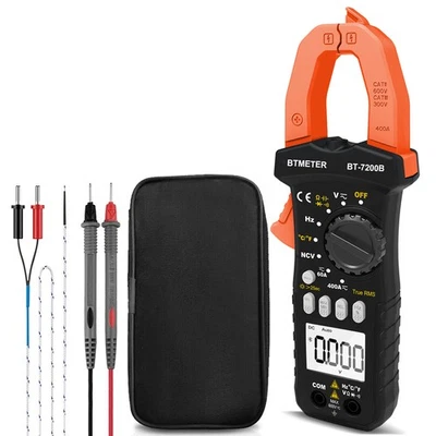 BTMETER Zangenmultimeter Digital Zangenmessgerät TRMS AC DC Stromzange NCV LCD  - Bild 1 von 4