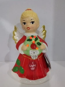 Nuevo Mr Christmas Cerámica Iluminar Ángel Retro con Temporizador de 4 Horas 9 Pulgadas de Alto - Imagen 1 de 7