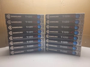 LOT OF 16 PRERECORDED ON SAMSUNG T-120 VHS CASSETTES WITH MOVIES,TV,ETC.... - Picture 1 of 8