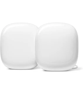 Google Nest WiFi Pro - Tri-Band 6E Mesh Router System sztucznej inteligencji - Nowy 2-pak (biały) - Zdjęcie 1 z 13