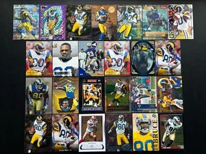 Isaac Bruce (25 Card Lot) w/ Rookie RC’s & Inserts Los Angeles Rams HOF EX-NrMt - Picture 1 of 6