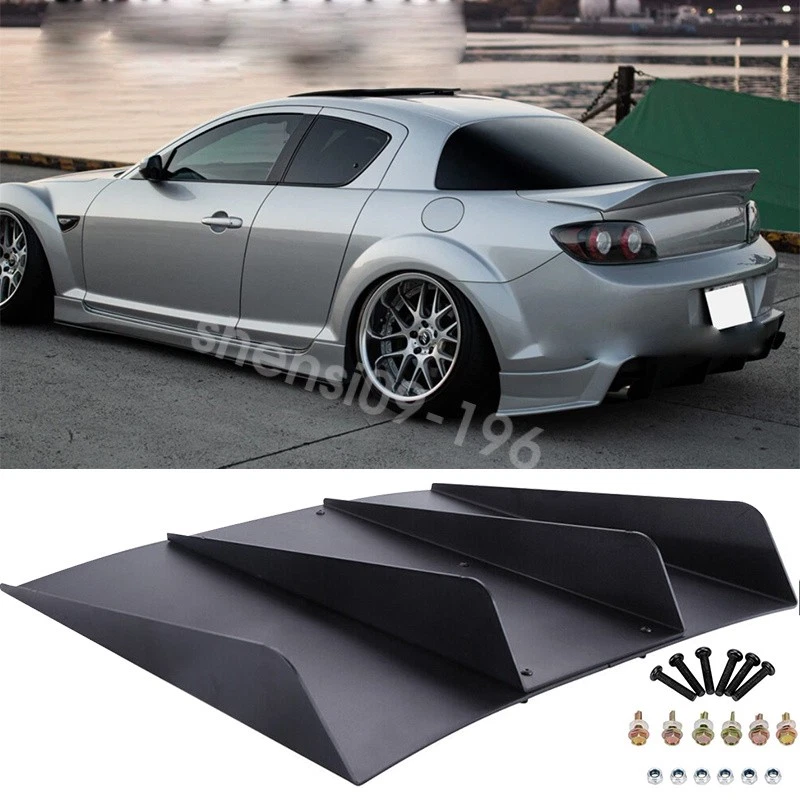 Black Rear Diffuser Bumper Lip Splitter Lower ABS Shark Fins for Mazda RX-8 JDM - Image 1 of 4