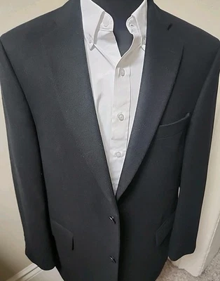 SARAR Nordstrom 42 码常规黑色羊毛和羊绒西装外套土耳其 — 第 1/4 张图片