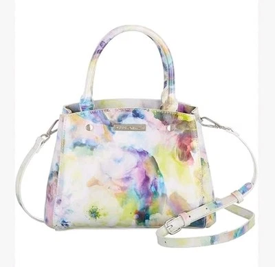 Bolso Cartera Betsey Johnson Kiki Imitación Patente Acuarela Triple Entrada Nuevo sin Etiquetas Foto 1 de 4