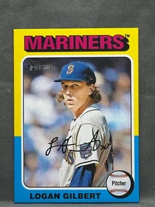2024 Topps Heritage High Number Mini SP Variation Logan Gilbert #543 Mariners - Picture 1 of 2