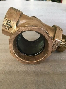 Messing Schauglas Durchflussanzeiger 1-1/2" 1,5" mit Pyrexglas - gebraucht - Bild 1 von 9