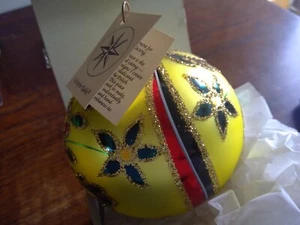 Vintage Christopher Radko Golden Alpine Christmas Ornament Rare NEW W/TAG - Picture 1 of 3