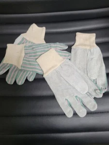Damen Arbeitshandschuhe Leder Handfläche mit Baumwollrücken Größe L (2 Paar) - Bild 1 von 2