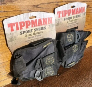 Lot Of 2 Tippmann Sport Series 2 Pod Harness with Adjustable Belt Paintball Pack - Picture 1 of 5