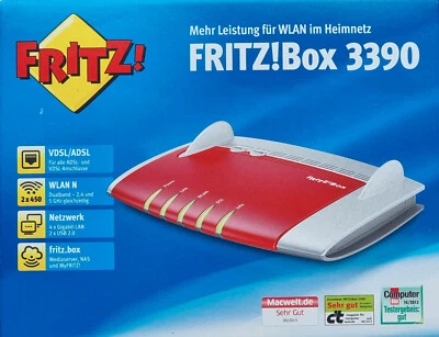 AVM FRITZ!Box 3390 WLAN Router mit DSL (20002568) - Bild 1 von 4