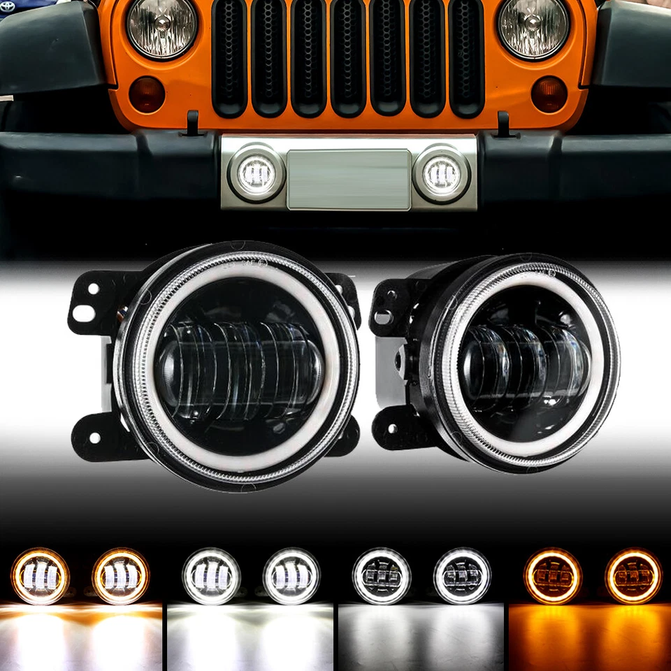 4"inch LED Fog Lights Front Bumper Driving Lamp Bulbs For Hummer H2 2004-2009 H1 - Image 1 of 4