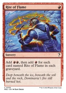 Rite of Flame (White Border) Common Magic MtG MB2 Mystery Booster 2 quasi nuovo - Foto 1 di 1