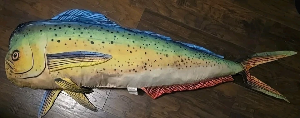 Mahi Mahi Dolphinfish Body Pillow Childs Oversized Snuggle Toy 4 1/2 ft. long - Image 1 of 4