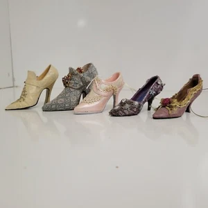 Miniature Women’s High Heel Shoe Ornaments 3” Lot Of 5 - Picture 1 of 7