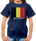 Belgium Barcode Style Flag - Kids T-Shirt - Brussels Belgian Flags Country