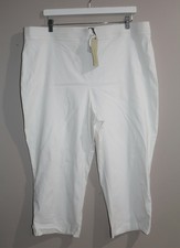regatta Brand White Stretch Straight Crop Pants Size 22 BNWT #SG44