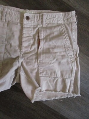 Ralph Lauren Denim Supply beige military cadet OG camp cut off shorts 33 - Image 1 of 4