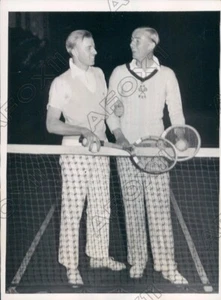 1933 Brooklyn Heights Indoor Tennis Sidney Woods vs RK Tinkler Press Photo - Picture 1 of 2