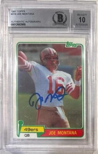 1981 Joe Montana Topps Auto RC #216... BGS/BAS Authenticated - Picture 1 of 2