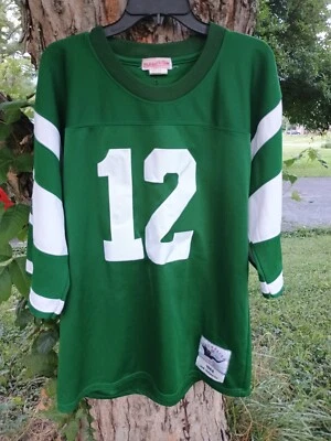 Camiseta deportiva Joe Namath 1968 New York Jets Mitchell Ness verde retro talla 52 XXXL Foto 1 de 4