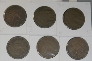 1942 - I - Australia Penny * 6 - gF / aVF - Bulk - Picture 1 of 2