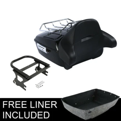 Respaldo maletero King con montaje apto para Harley Touring Road King Glide 97-08 Foto 1 de 4