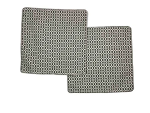 Fundas de almohada hechas a mano personalizadas fundas de almohada gris beige estampado cremallera panal - Imagen 1 de 5