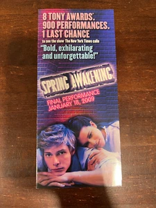 Spring Awakening Abschlussanzeige/Flyer Original Broadway Produktion Pfarrei Quantico - Bild 1 von 3