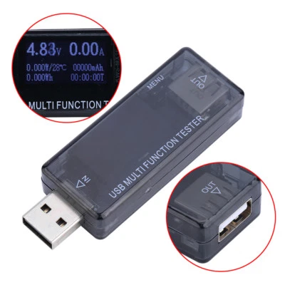 LCD USB Detector Voltmeter Ammeter Power Capacity Tester Voltage Current Meter - Image 1 of 4