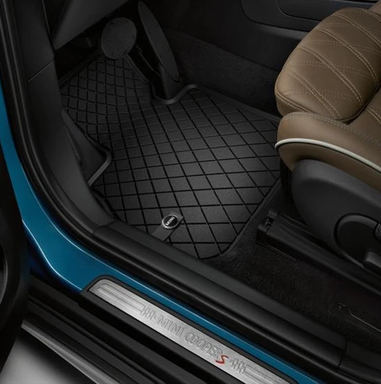 OEM Mini Cooper Countryman F60 Rubber Floor Mat Set Mini Logo Front 51472447606 - Image 1 of 1